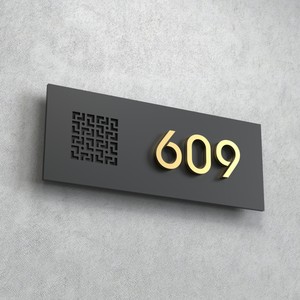 家用房间号门牌贴宾馆酒店创意包厢高档门牌号立体号码牌定制包间门牌