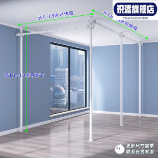 房间隔断神器屏风客厅做顶天地床对门床遮挡卧室房分隔拉帘1.9*3|