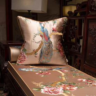红木沙发坐垫中式实木家具海绵坐垫套罩高档罗汉床垫子五件套定制