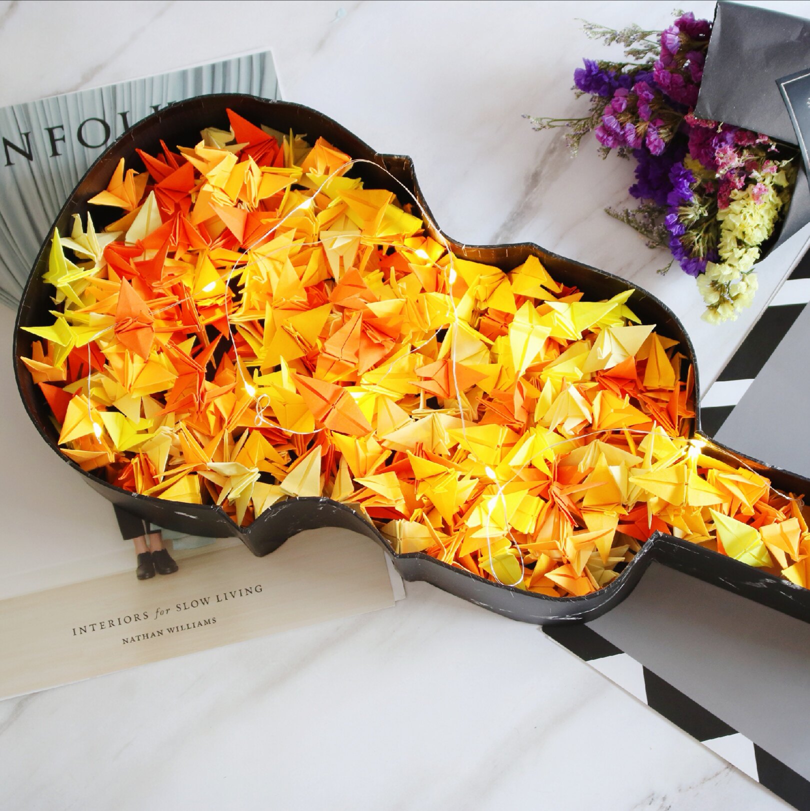 生日礼品_创意浪漫千纸鹤成品手工折纸礼物盒灯光情人节生日礼物送