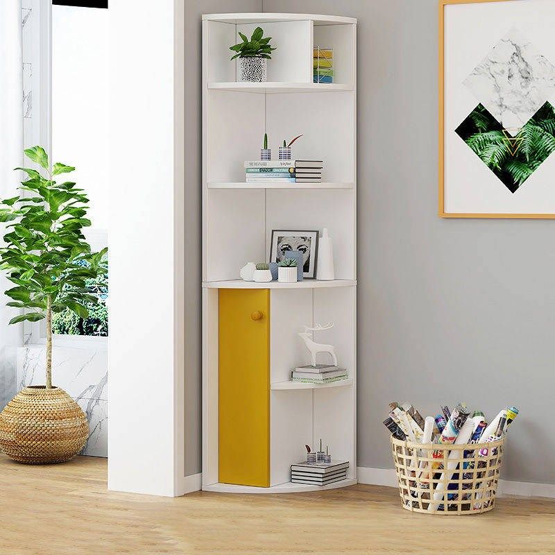 半圆柜子靠墙弧形圆弧转角书架落地简易卧室书架