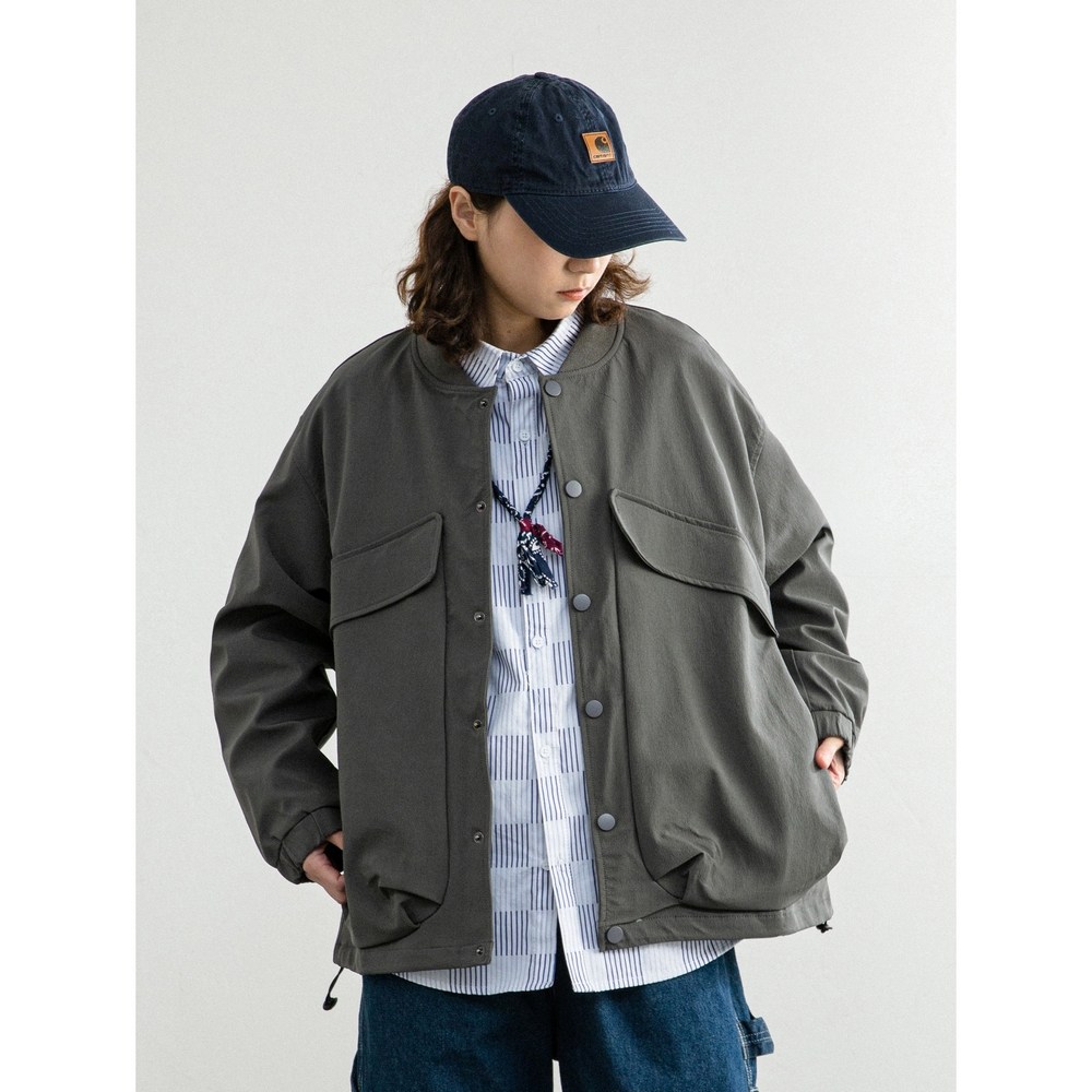 ciwork2022春季日系工装立领教练夹克男女款中性百搭帅气宽松外套