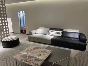 直排沙发小户型客厅现代简约2023新款生态皮猫抓皮轻奢网红沙发