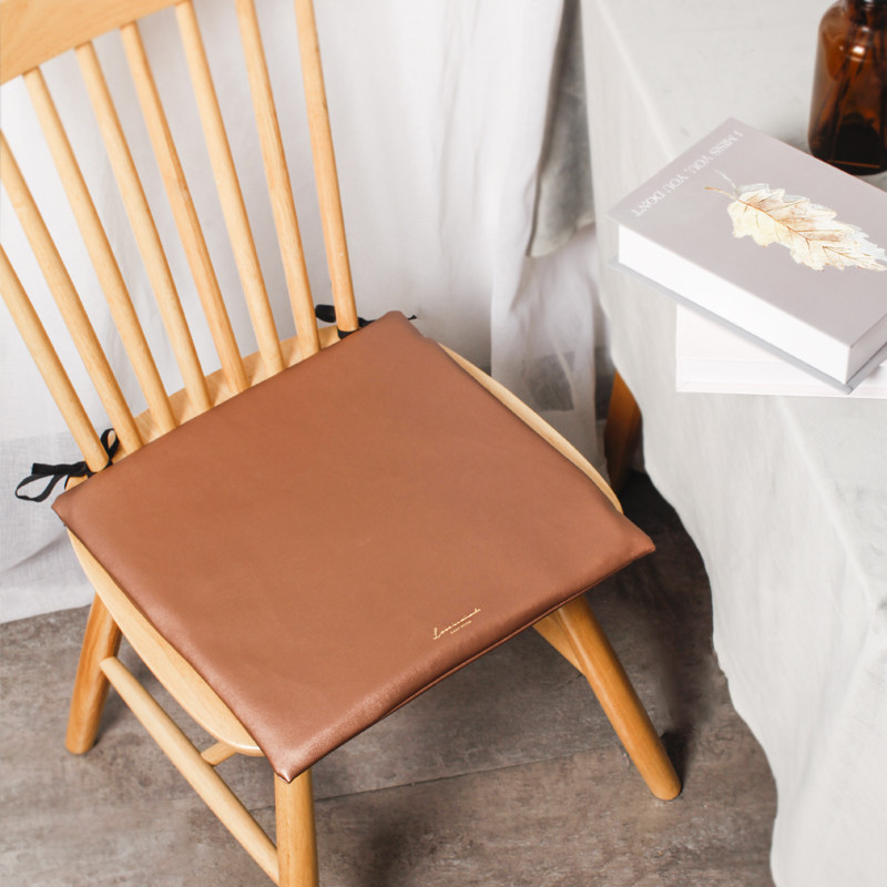 夏季皮垫子椅垫防水四季通用皮革座垫家用办公餐厅椅子北欧坐垫薄