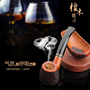 RACHING手工烟斗烟丝斗活性炭过滤烟斗烟具老式黑檀木石楠木中斗 RACHING手工烟斗烟丝斗活性炭过滤烟斗烟具老式黑檀木石楠木中斗