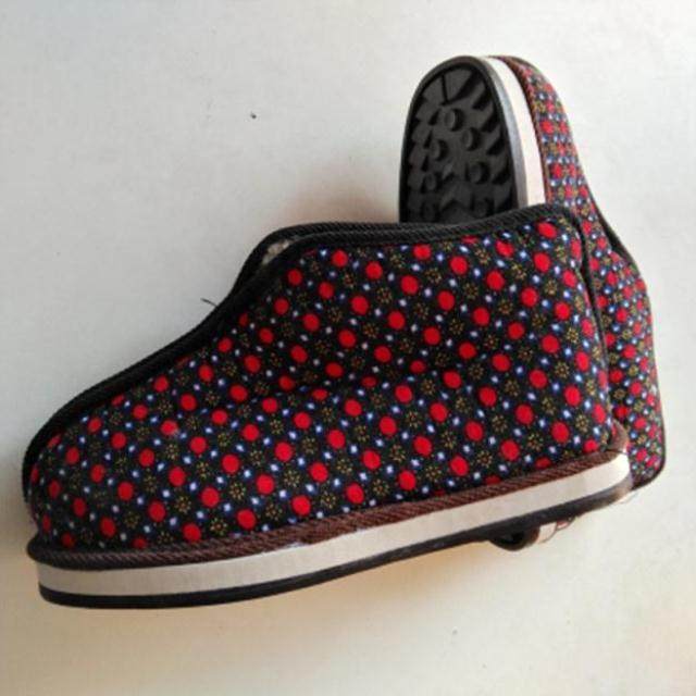 两片瓦棉鞋_泡沫底棉鞋女手工居家男女士棉拖鞋老人平底保暖鞋中老年