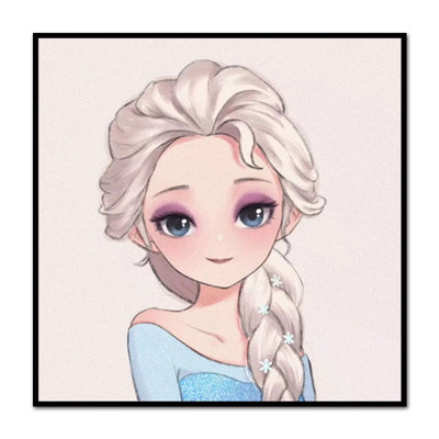 迪士尼儿童卡通动画数字油画手工填色公主卡通画彩画装饰画diy