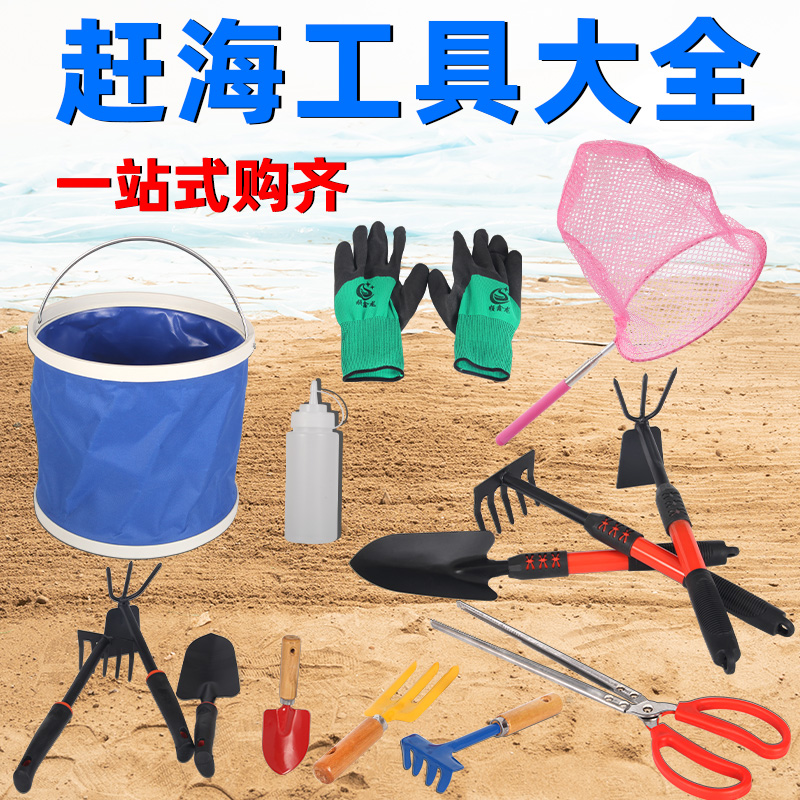 赶海工具套装大人儿童螃蟹夹海边沙滩挖沙专用铲蛤蜊海蛎子耙神器