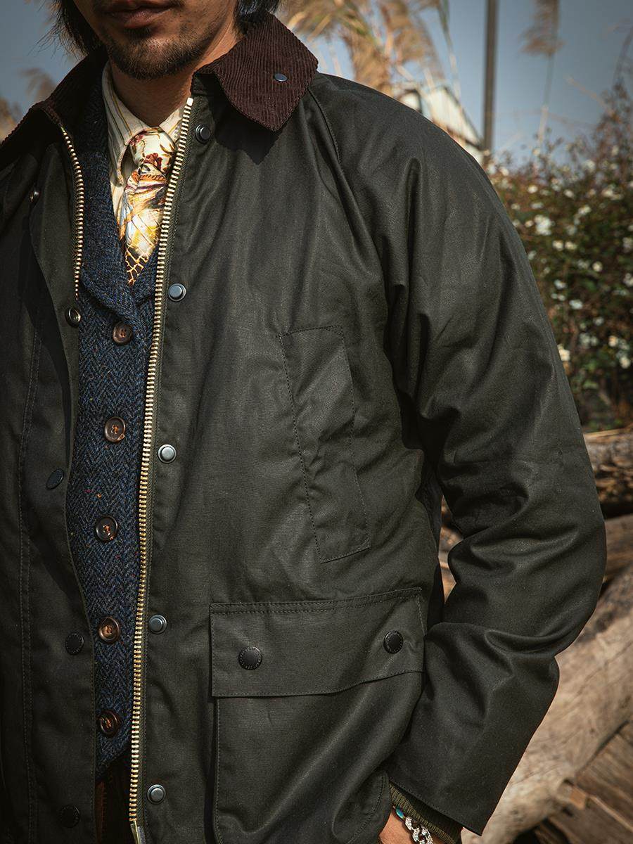 红风 英式复古猎装油蜡夹克男秋冬防水风衣工装外套复刻bbr ashby