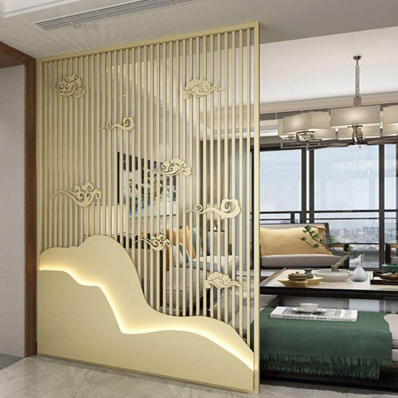 不锈钢屏风隔断现代简约轻中奢酒店艺玄术3式0905714关隔断