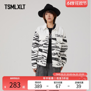 TSMLXLT【TT Bear系列】条纹黑白色牛仔服外套时尚男女款时尚潮流