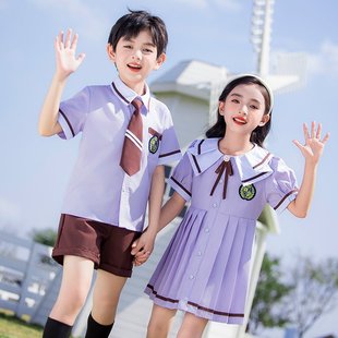 幼儿园班服夏天夏秋宝宝T恤集体照大班运动风毕业班经典纯棉订制