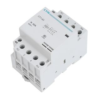 。家用交流接触器CT1-3P4P 220V110V24V 导轨式32A63A 2NO2NC/4NO