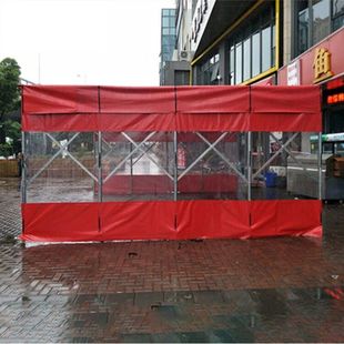 阳台防雨拉帘推拉雨棚围布挡风雨布棚布防雨防雨摆摊帐篷透明商场