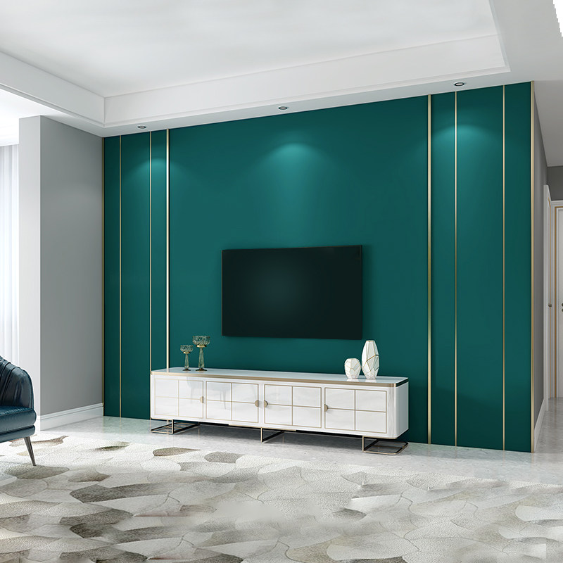 墨绿色墙布背景墙无缝全屋客厅北欧风卧室壁布现代简约高档加厚