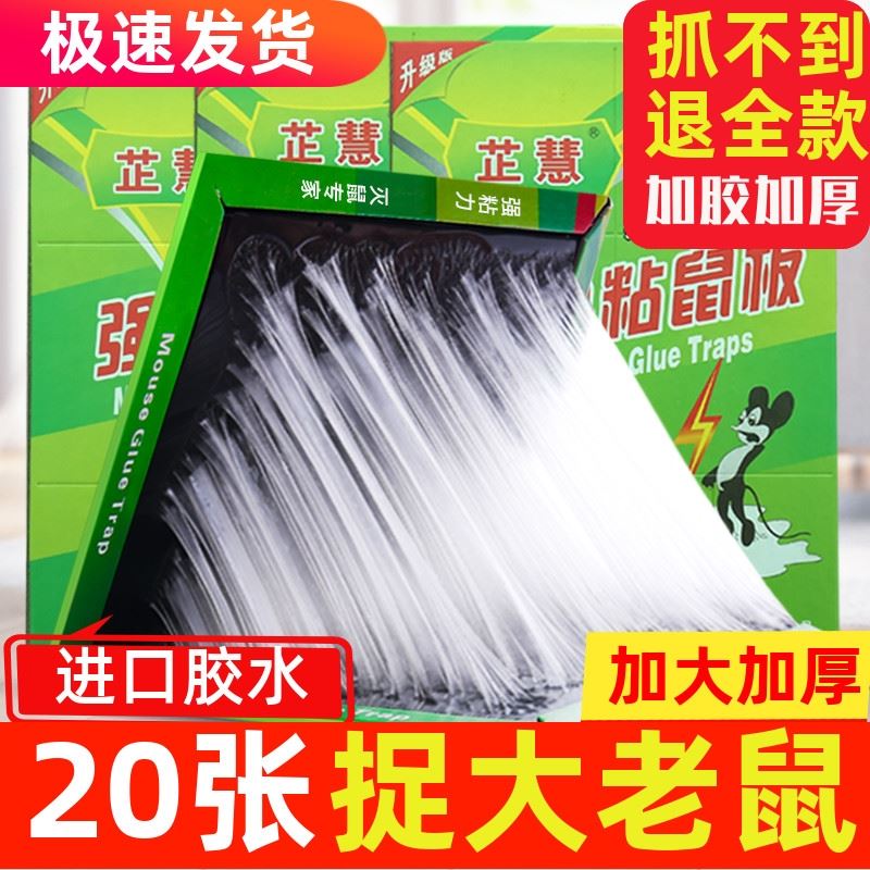 专抓粘鼠板超强力胶粘大老鼠贴王中王超大号灭捉鼠纸农村加大网红