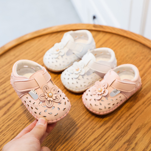 茵豆婴儿鞋6到12个月宝宝鞋子女婴儿凉鞋夏季学步鞋女宝宝软底1岁