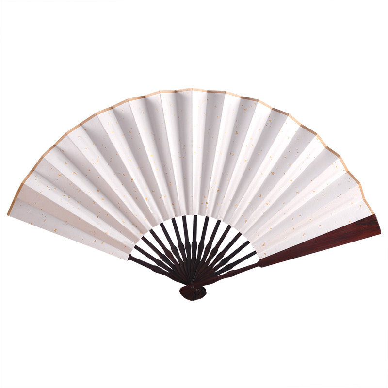 空白折扇宣纸苏工扇面红木乌木鸡翅木中国风男女白纸扇子书法题字