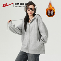 【回力】女秋冬季2025新款加绒卫衣外套