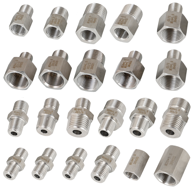 压力表304不锈钢内外牙螺纹转换接