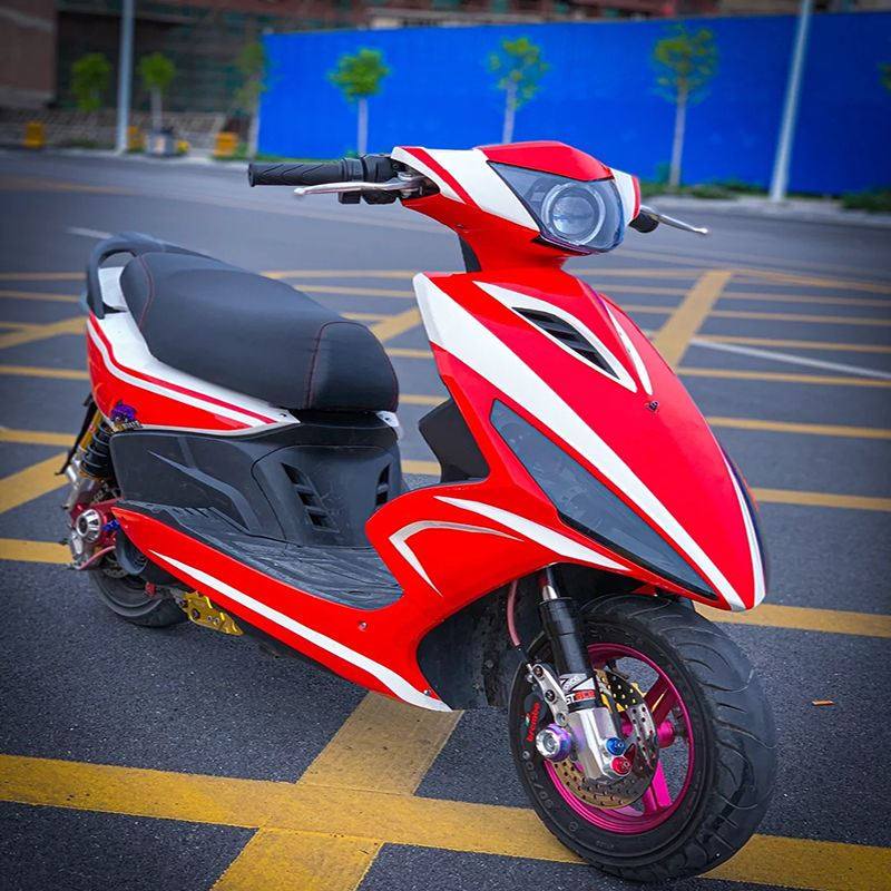 鬼火一代电动摩托车渐变多色三阳鬼一外壳定制gy6改装配件全套
