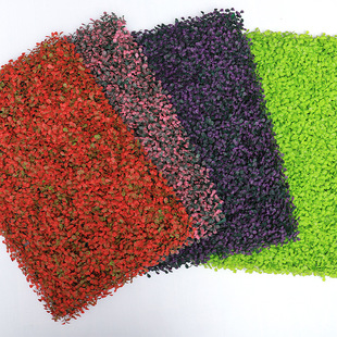 仿真植物墙面装饰彩色米兰尤加利假草坪绿植墙面塑料假花室外造型