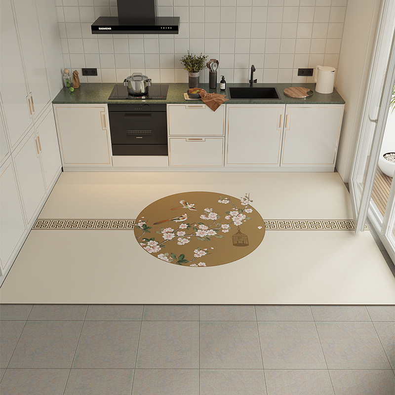 New Chinese style Leatherwear kitchen Mat pvc waterproof non-slip Anti-oil Disposable Cut Shop for Cushion carpetin the Home Fabric , Mat category - from Buy2taobao.com to provide professional Taobao agent buy service