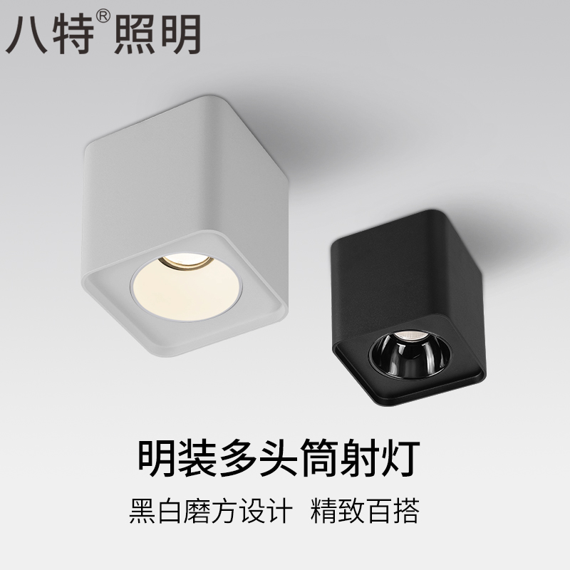 八特照明 智能明装射led方形筒灯家用无主灯免开孔单头盒子灯吸顶在类目 家装主材, 灯具灯饰, 筒灯中 - 来自Buy2taobao.com提供专业的淘宝代购服务