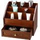 木质化妆盒化妆品护肤品梳妆台带抽屉桌面整理梳妆盒桌面收纳盒