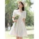 白色连衣裙女夏季高级感法式初恋领子小白裙超仙女小个子气质森系
