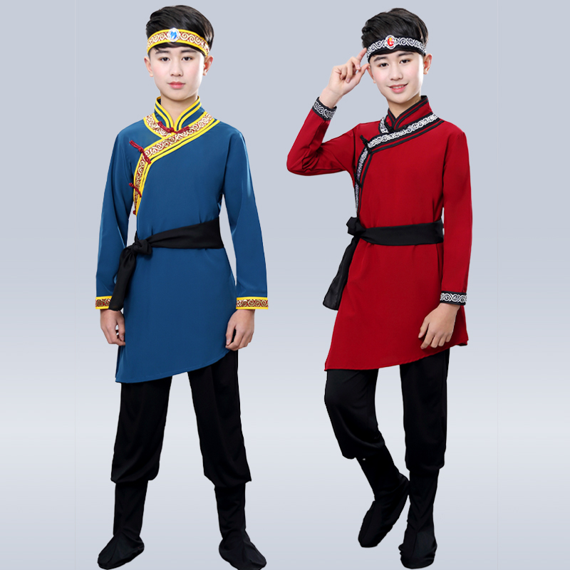 特价儿童蒙古演出服男