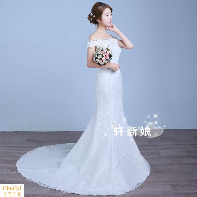 收腰鱼尾婚纱拖尾一字肩齐地修身韩式显瘦大红色婚纱长款复古绑带|ruв категории Женская одежда, Cвадебные платья, свадебное платье - от Buy2taobao.com для оказания профессиональной услуги покупки агента Taobao