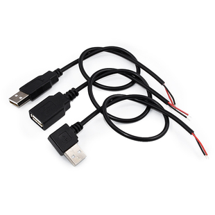 USB连接线电源线2/4芯公母单头风扇灯牌led灯条延长数据线免焊接