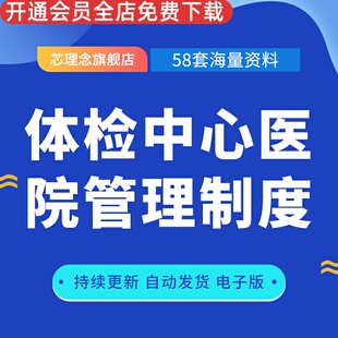 健康体检中心医院员工管理制度工作岗位职责薪酬绩效考核资料包体检中心服务培训PPT体检中心职责制度服务