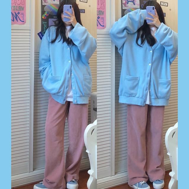 singleton suit Famous Chic Pink Blue Combination Milk fufu Light blue coat collocation Pink corduroy trousersin the Play mode/Anime/Periphery/cos/Board games , Cosplay Apparel/Props/Service , Cosplay Women category - from Buy2taobao.com to provide professional Taobao agent buy service