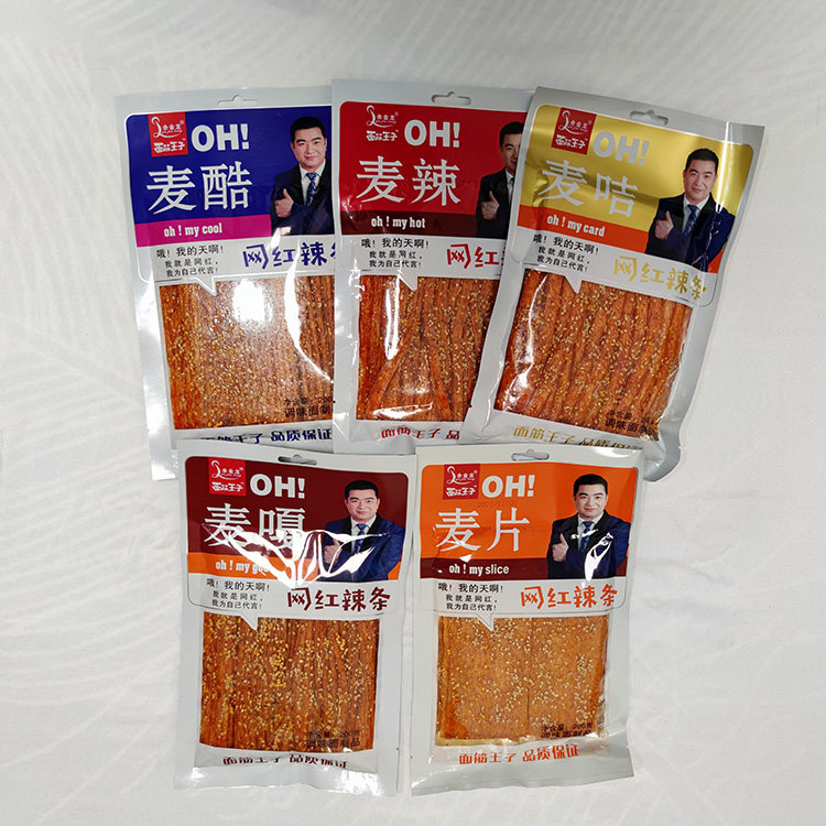 面筋王子麦酷麦辣麦咭麦嘎麦片网红辣条调味面制品休闲零食麻辣片