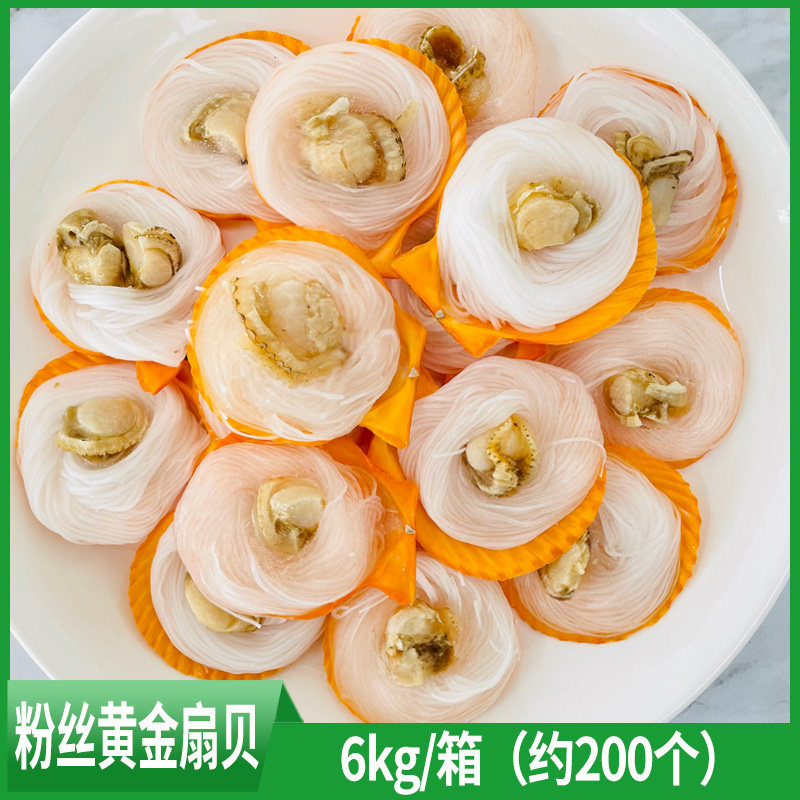 黄金粉丝商用新鲜冷冻蒜蓉烧烤扇贝