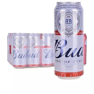 【进口】百威啤酒500ml*24罐Budweiser进口听装特价清仓整箱