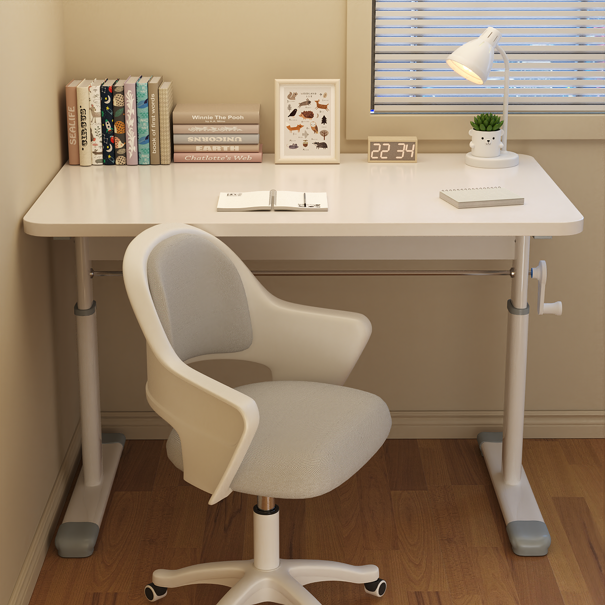 儿童学习桌小学生书桌家用可升降写字桌椅套装男女孩作业课桌桌子