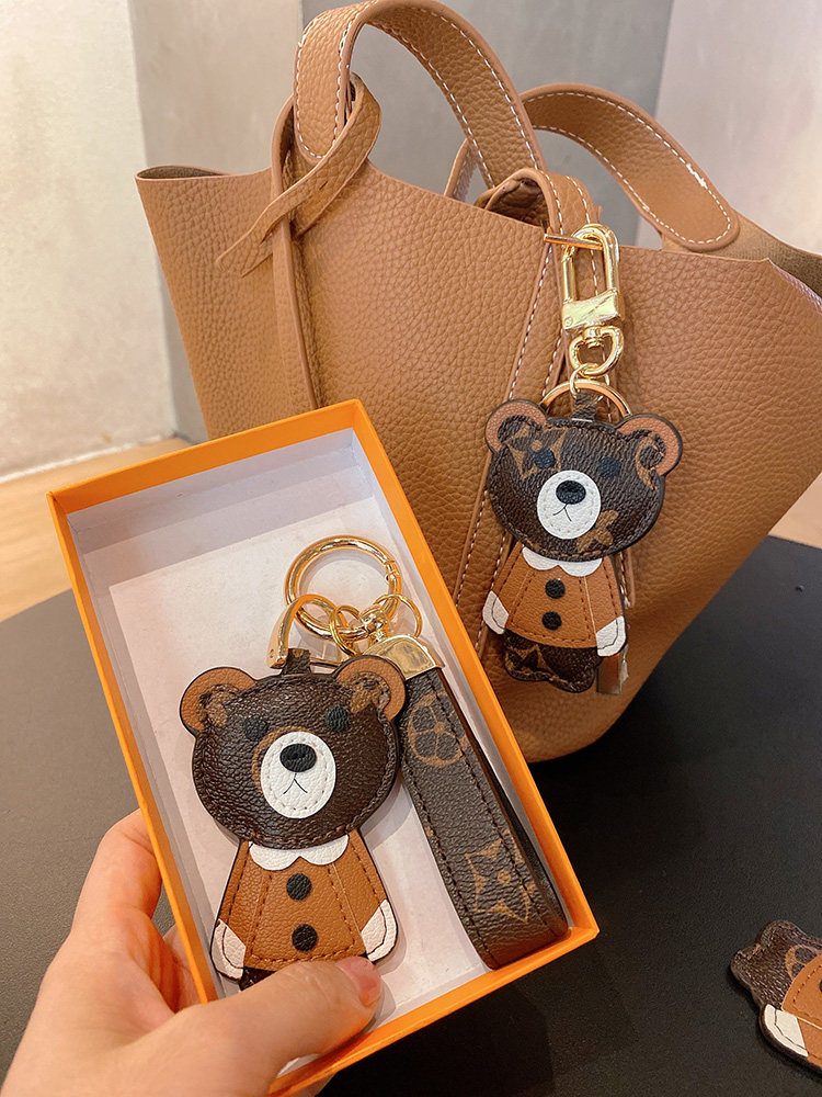 lvgedete小熊钥匙扣挂件可爱卡通少女心包包挂饰钥匙链背包挂饰
