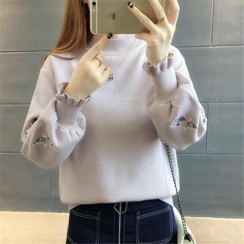 搭配半身短裙包裙皮裙子的上衣女秋冬套頭長袖毛衣針織打底衫外穿在類目 女裝/女士精品, 毛衣中 - 來自Buy2taobao.com提供專業的淘寶代購服務