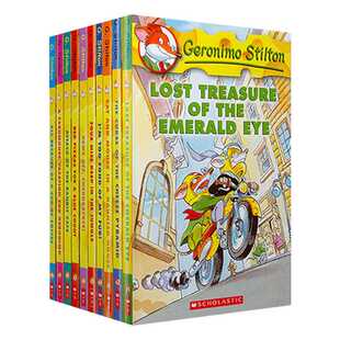 预售 【送音频 】老鼠记者1-10册英文原版 Geronimo Stilton全彩漫画 学乐分级阅读 儿童探险小说章节桥梁书7-10岁 美国小学读物