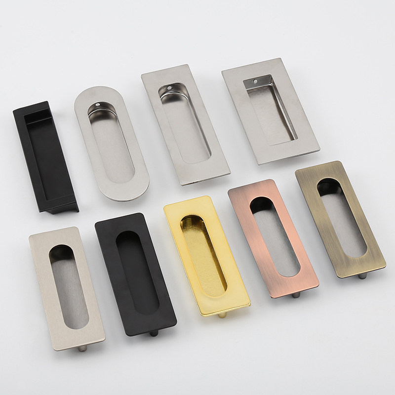 沃拉拉不锈钢移门拉手推拉门内嵌暗装隐形拉手柜门抽屉扣手嵌入式