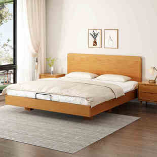 全实木床简约现代1.2单人床工厂直销1.5米床榉木主卧1米8床双人床