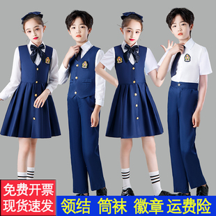 儿童大合唱演出服中小学生演讲诗词朗诵比赛表演服学院风元旦礼服