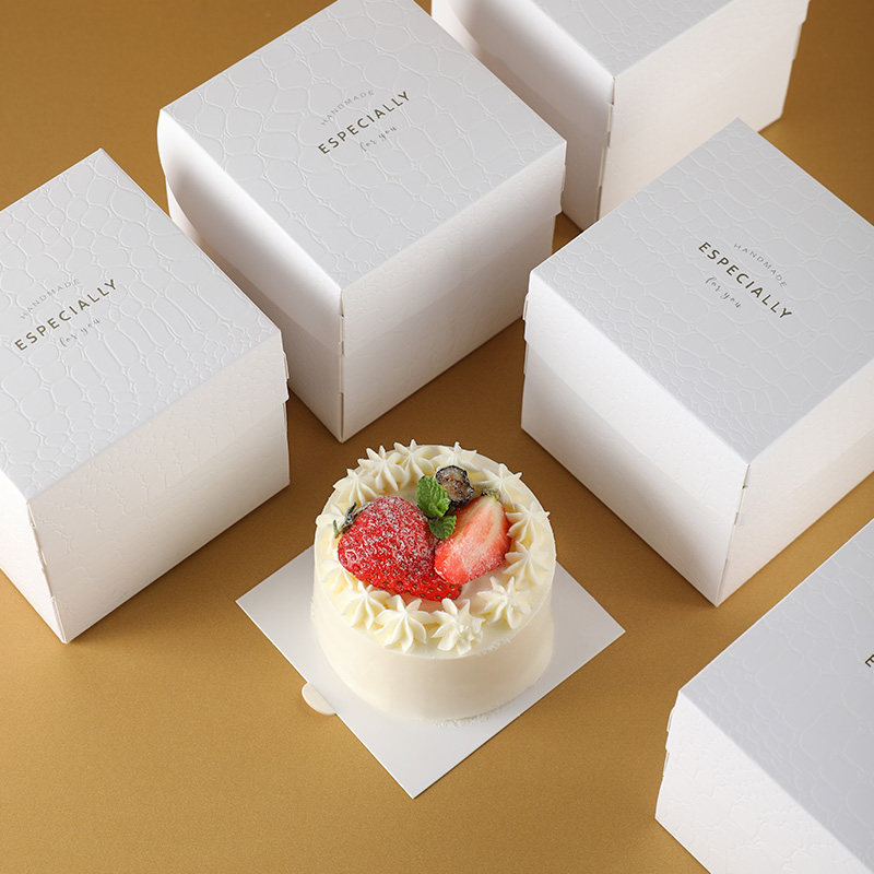 网红蛋糕盒子方形包装小甜品慕斯卷西点千层切块惊喜便携烘焙定制