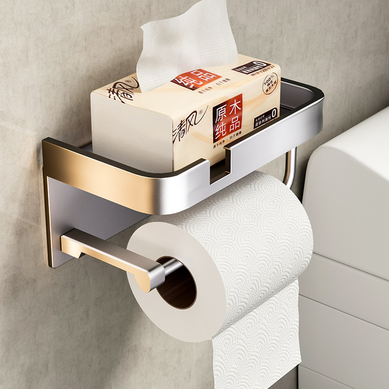 日本进口无印良品双层卫生间纸巾盒免打孔卷纸架厕所厕纸洗手间壁