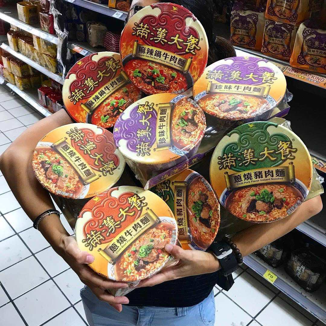 台湾统一满汉大餐满汉全席牛肉面方便面袋装牛肉面袋装3袋入