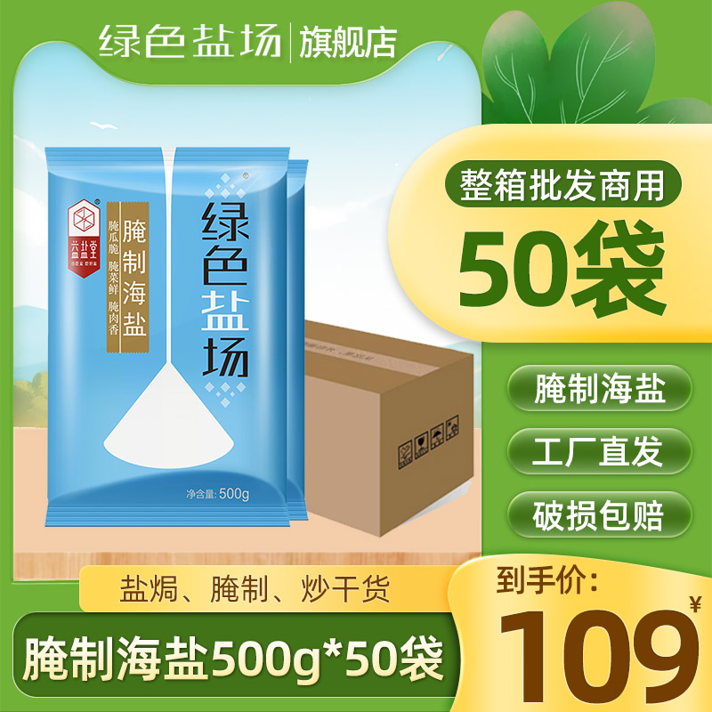 绿色盐场海盐腌制泡菜盐500g*5