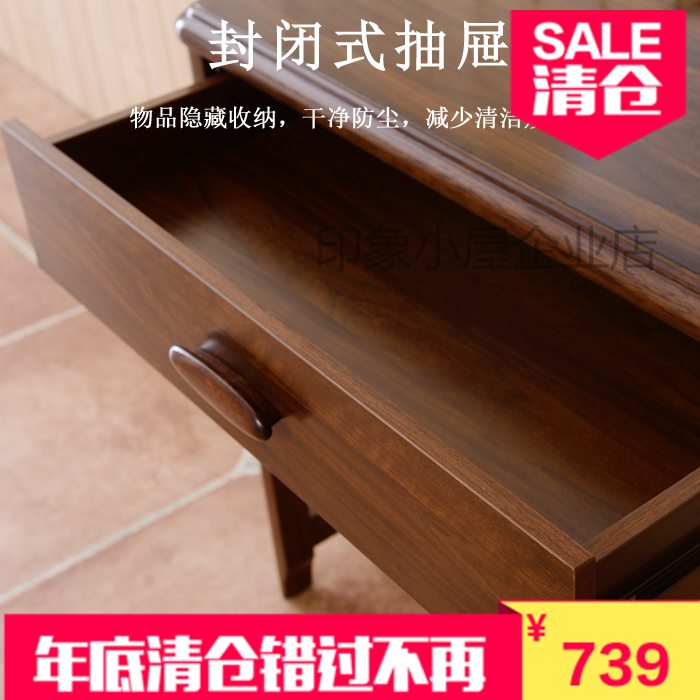 卧室户型桌妆台胡桃迷你简约现代桃色中式实木梳妆经济化妆小户|ruв категории жилой мебели, Таблица класса, комод/стол - от Buy2taobao.com для оказания профессиональной услуги покупки агента Taobao